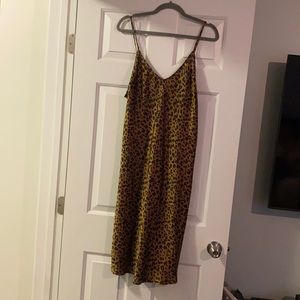Target XL slip dress leopard print